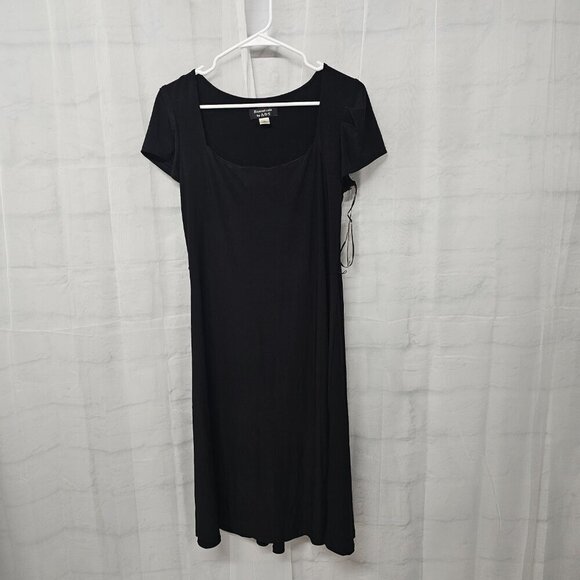 NWT Essentials A.B.S. Black Minimalist Goth Dress Shift Coquette M - Picture 8 of 13